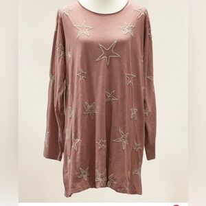 Kyla Seo Zada Star Print Tunic Dress | Rosewood  oversized Size S